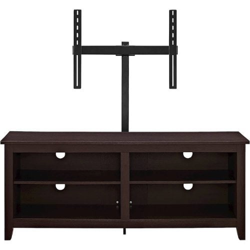 Walker Edison - TV Stand with Adjustable Removable Mount for Most TVs Up to 60" - Espresso_0