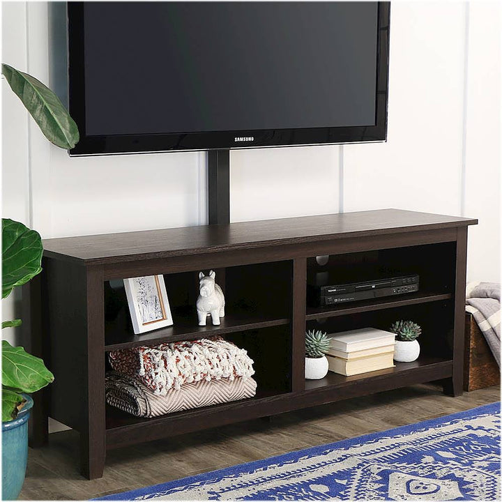 Walker Edison - TV Stand with Adjustable Removable Mount for Most TVs Up to 60" - Espresso_3