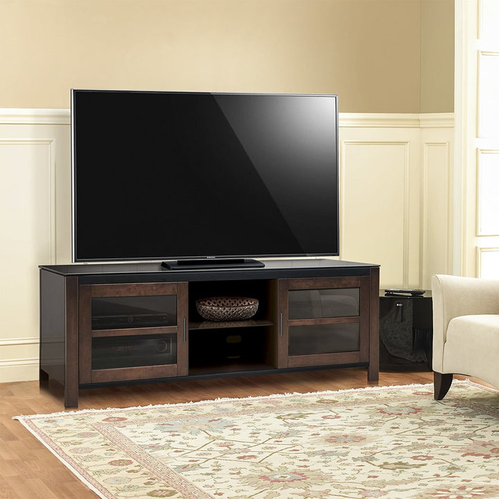 Insignia™ - TV Stand for Most Flat-Panel TVs Up to 70" - Black/Brown_10