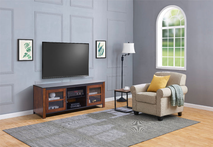 Insignia™ - TV Stand for Most Flat-Panel TVs Up to 70" - Black/Brown_8