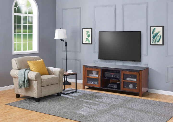 Insignia™ - TV Stand for Most Flat-Panel TVs Up to 70" - Black/Brown_7