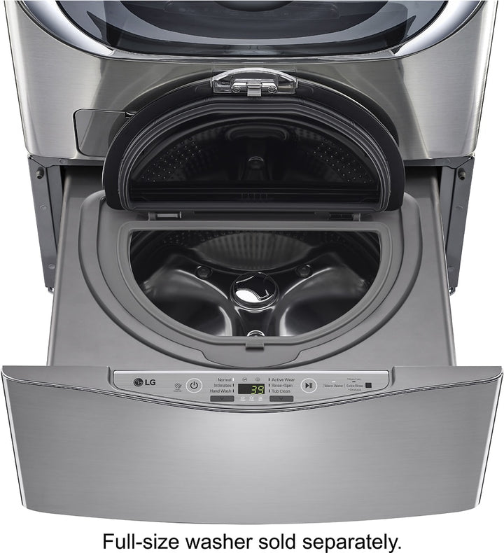 LG - SideKick 1.0 Cu. Ft. High-Efficiency Smart Top Load Pedestal Washer with 3-Motion Technology - Graphite steel_9