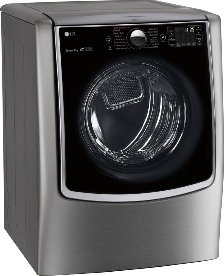 LG - 9.0 Cu. Ft. Smart Electric Dryer with Steam and Sensor Dry - Graphite steel_2