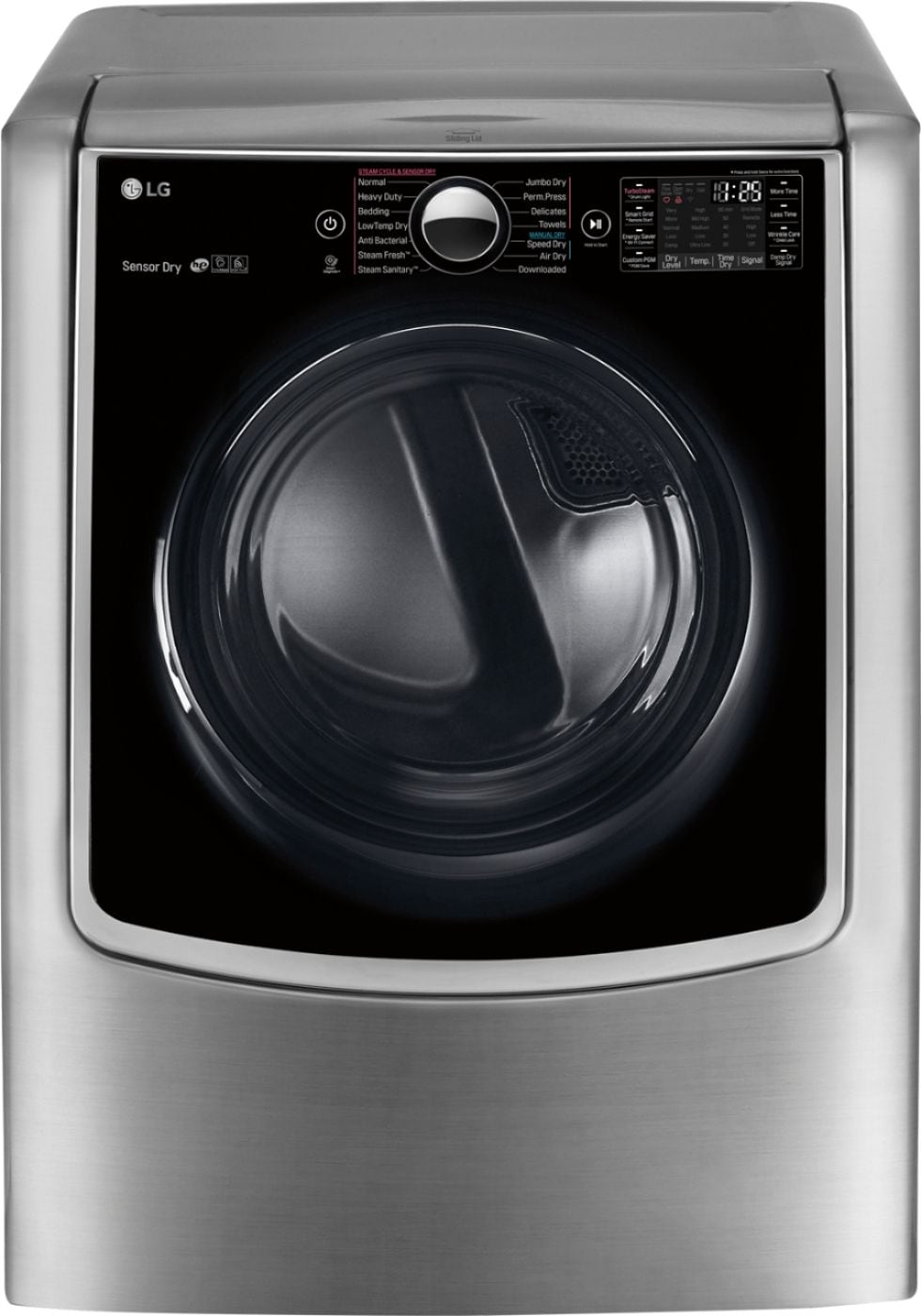 LG - 9.0 Cu. Ft. Smart Electric Dryer with Steam and Sensor Dry - Graphite steel_1