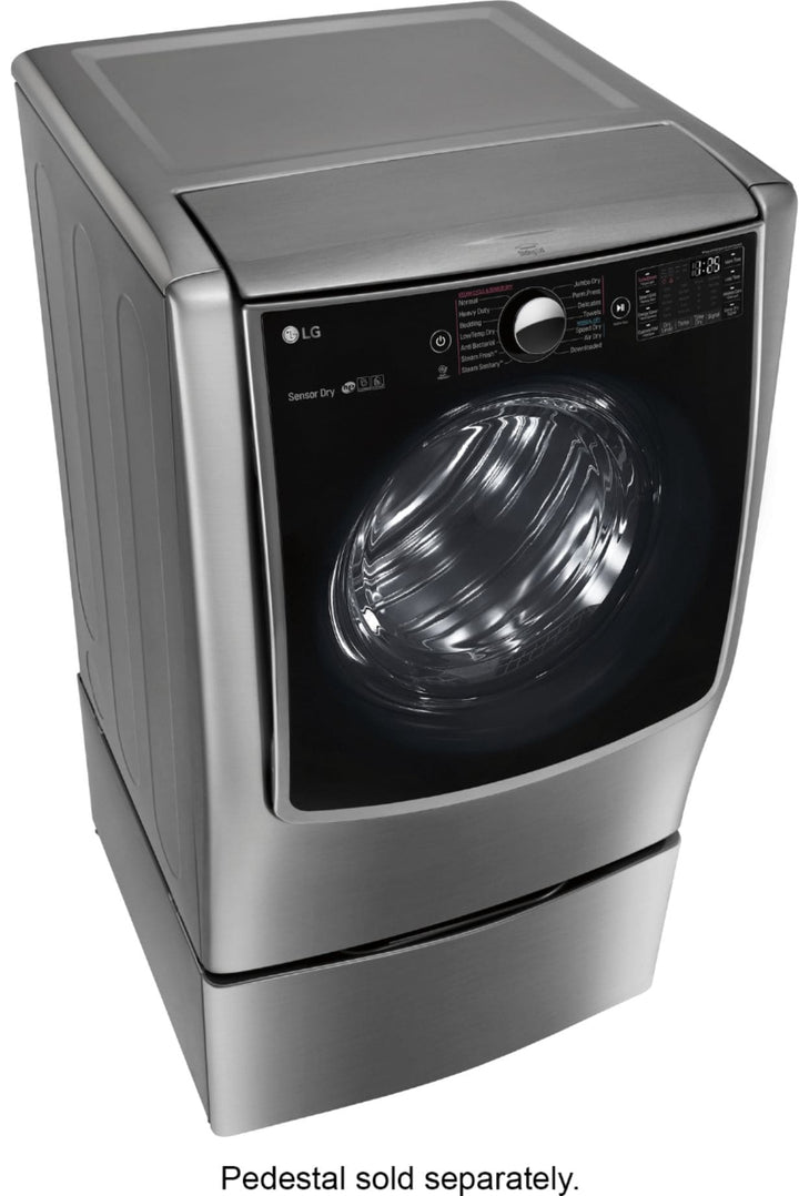 LG - 9.0 Cu. Ft. Smart Electric Dryer with Steam and Sensor Dry - Graphite steel_15