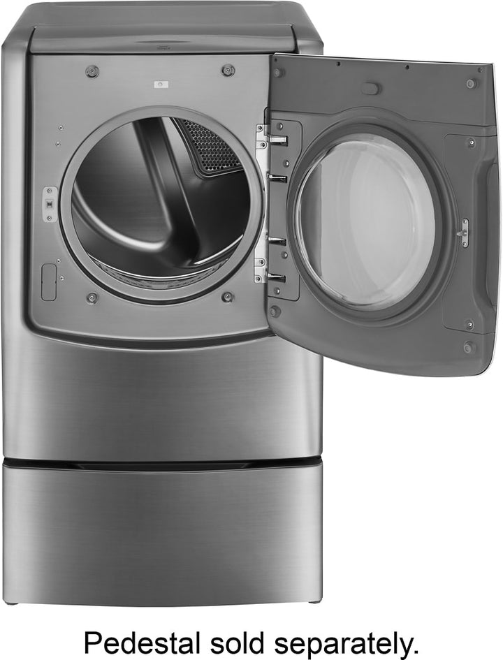 LG - 9.0 Cu. Ft. Smart Electric Dryer with Steam and Sensor Dry - Graphite steel_18