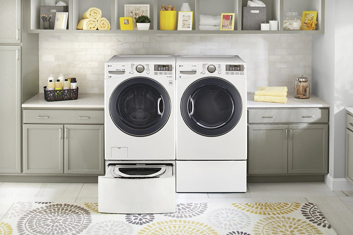 LG - SideKick 1.0 Cu. Ft. High-Efficiency Smart Top Load Pedestal Washer with 3-Motion Technology - White_7