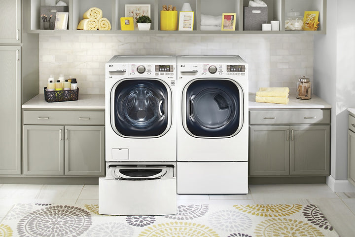 LG - SideKick 1.0 Cu. Ft. High-Efficiency Smart Top Load Pedestal Washer with 3-Motion Technology - White_6