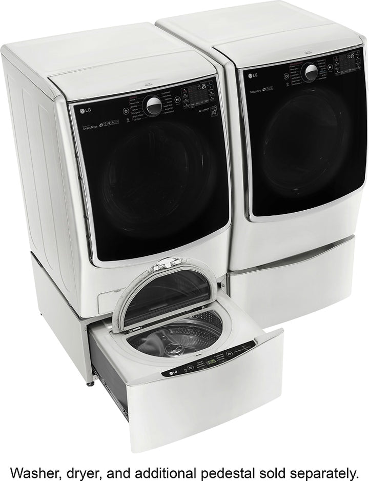 LG - SideKick 1.0 Cu. Ft. High-Efficiency Smart Top Load Pedestal Washer with 3-Motion Technology - White_15