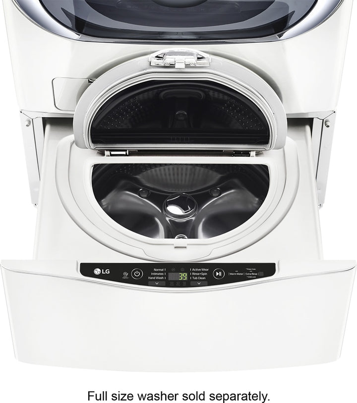 LG - SideKick 1.0 Cu. Ft. High-Efficiency Smart Top Load Pedestal Washer with 3-Motion Technology - White_11