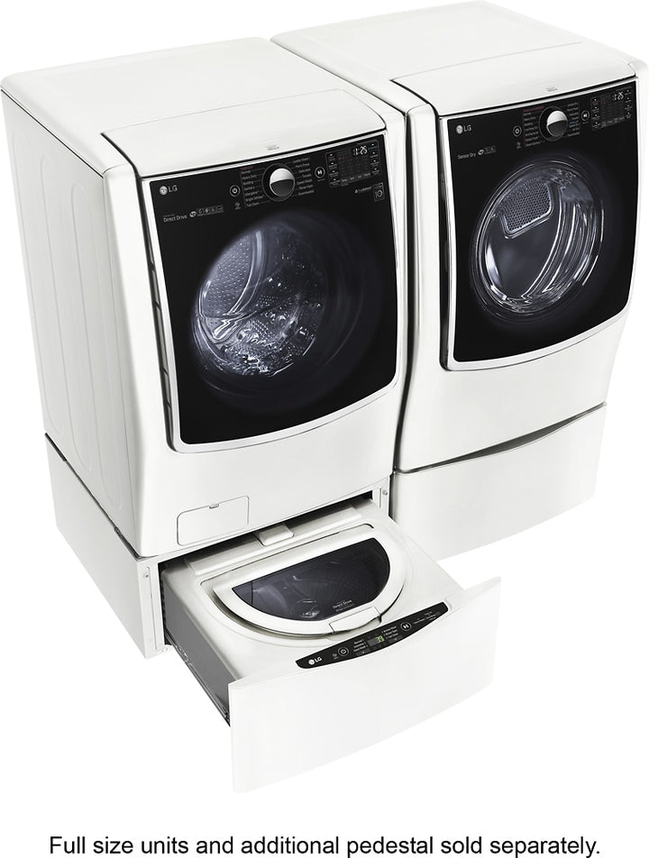 LG - SideKick 1.0 Cu. Ft. High-Efficiency Smart Top Load Pedestal Washer with 3-Motion Technology - White_10