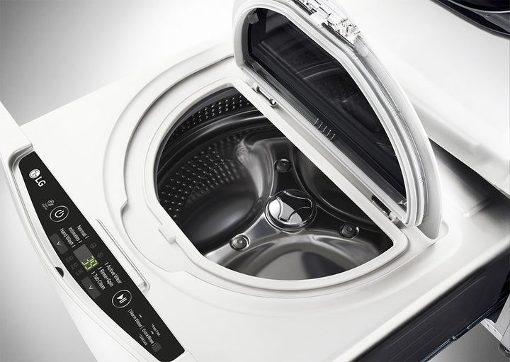 LG - SideKick 1.0 Cu. Ft. High-Efficiency Smart Top Load Pedestal Washer with 3-Motion Technology - White_12