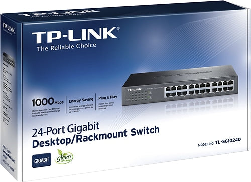 TP-Link - 24-Port 10/100/1000 Mbps Gigabit Ethernet Switch - Gray_3