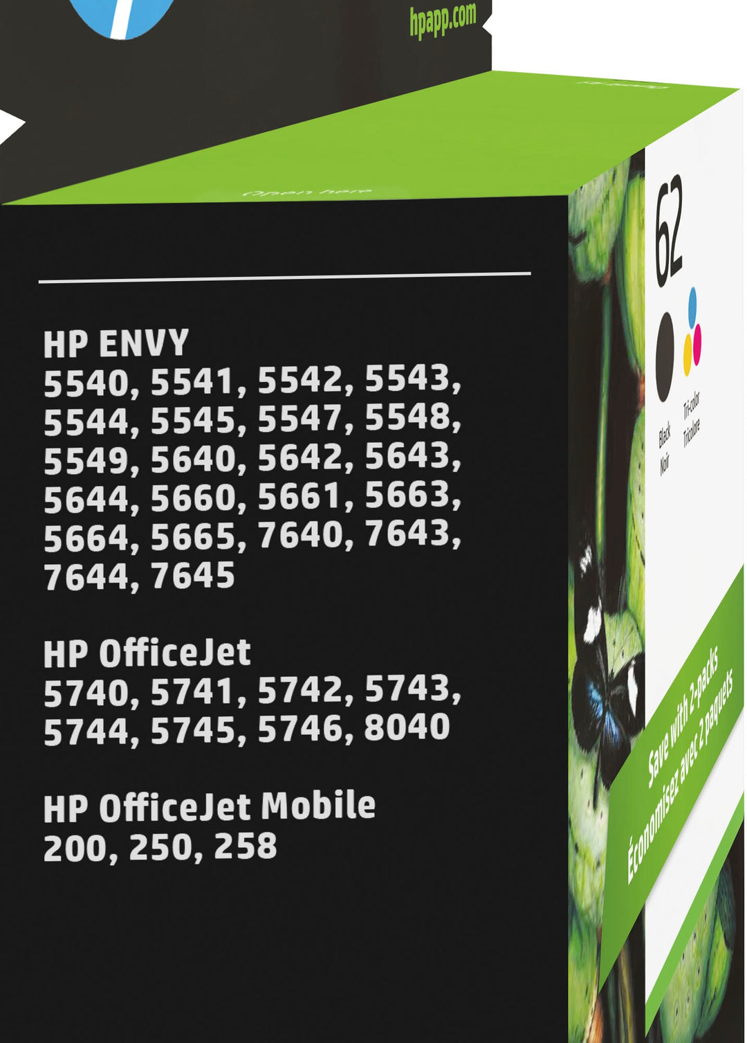HP - 62 2-Pack Standard Capacity Ink Cartridges - Black & Tri-Color_5