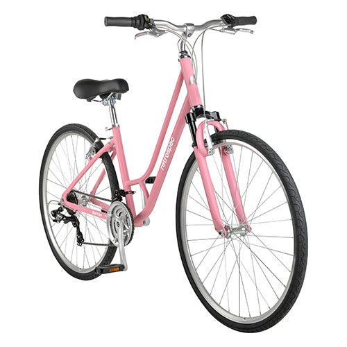 Barron Comfort 18" Step Through Hybrid Bike - 21-Speed Bubblegum_0