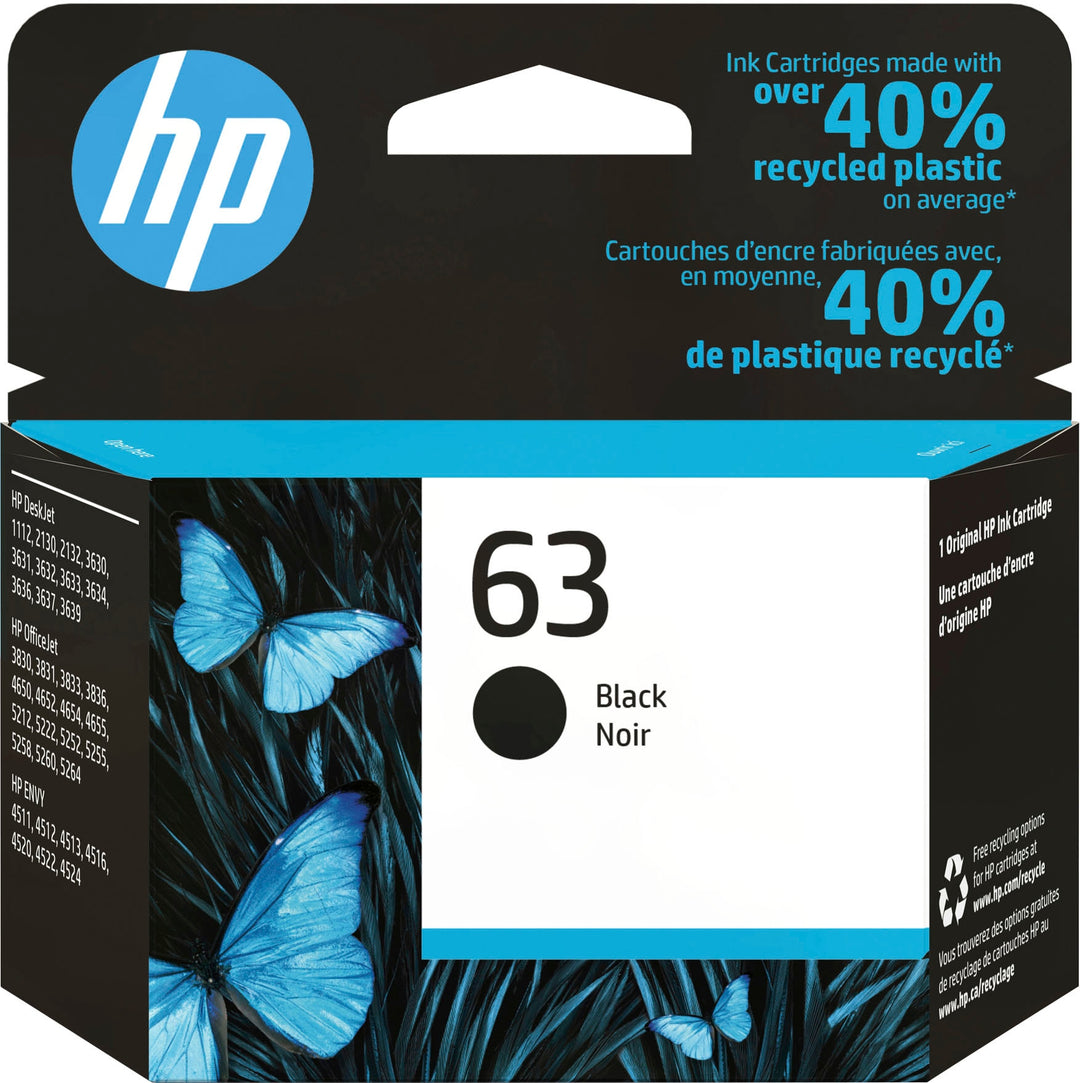 HP - 63 Standard Capacity Ink Cartridge - Black_1