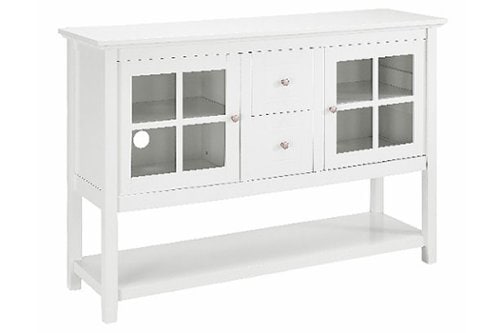 Walker Edison - Transitional TV Stand / Buffet for TVs up to 55" - White_0