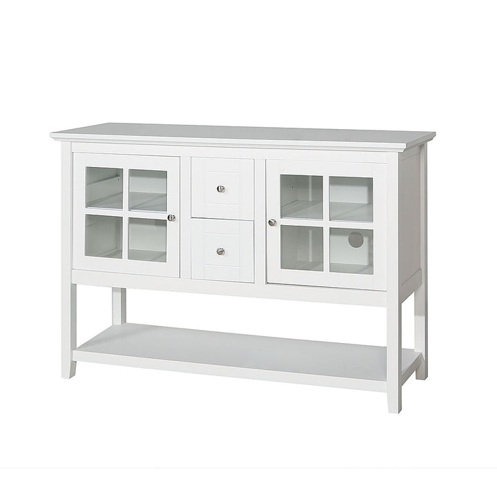 Walker Edison - Transitional TV Stand / Buffet for TVs up to 55" - White_2