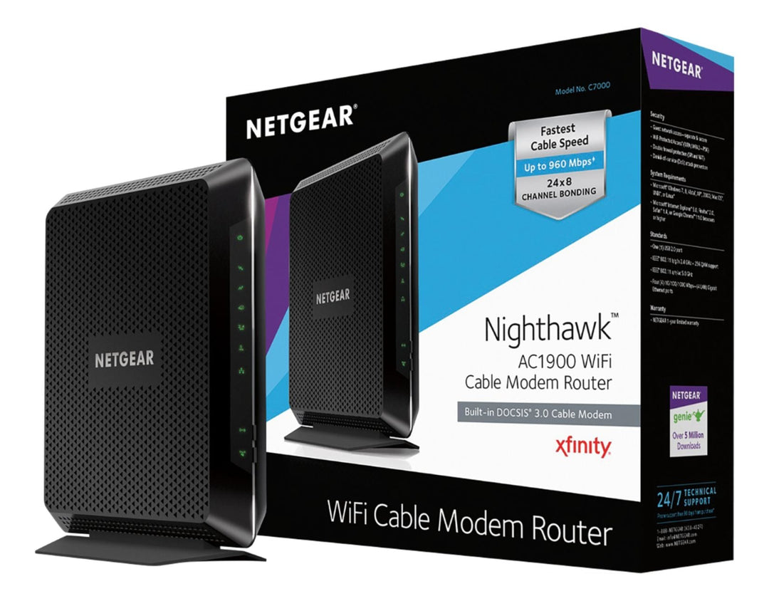 NETGEAR - Nighthawk AC1900 Router with DOCSIS 3.0 Cable Modem - Black_6