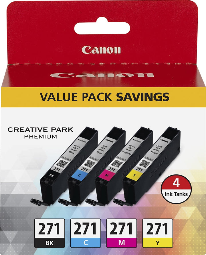 Canon - 271 Value Pack Standard Capacity - Black/Yellow/Cyan/Magenta Ink Cartridges - Black/Cyan/Yellow/Magenta_1