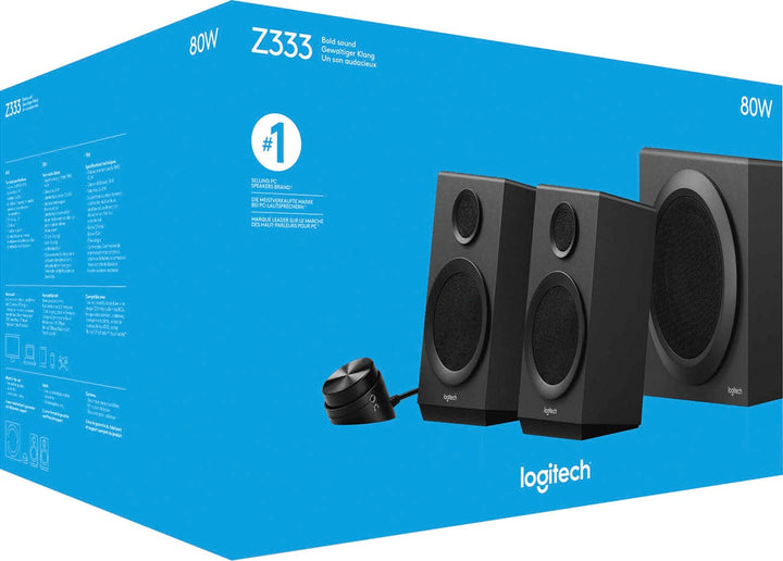 Logitech - Z333 2.1 Speaker system with Headphone Jack (3-Piece) - Black_2