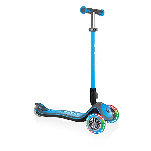 Elite Deluxe Foldable Youth Scooter w/ Lights Sky Blue_0