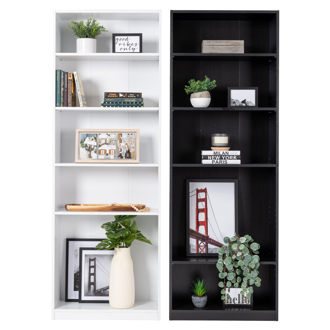 CorLiving - Teo 5-Tier Bookshelf in - White_6