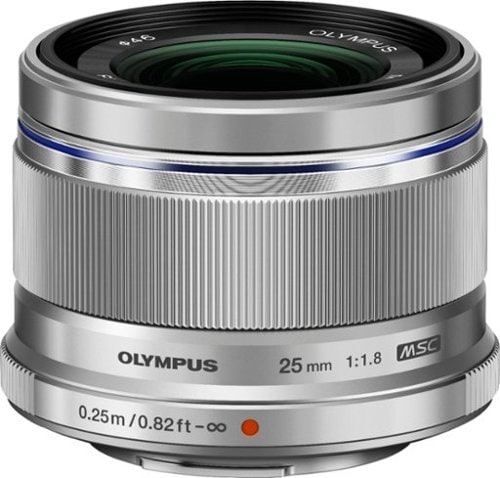 M.Zuiko Digital 25mm f/1.8 Lens for Most Olympus OM-D and PEN Cameras - Silver_0