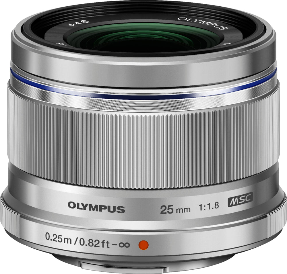 M.Zuiko Digital 25mm f/1.8 Lens for Most Olympus OM-D and PEN Cameras - Silver_1