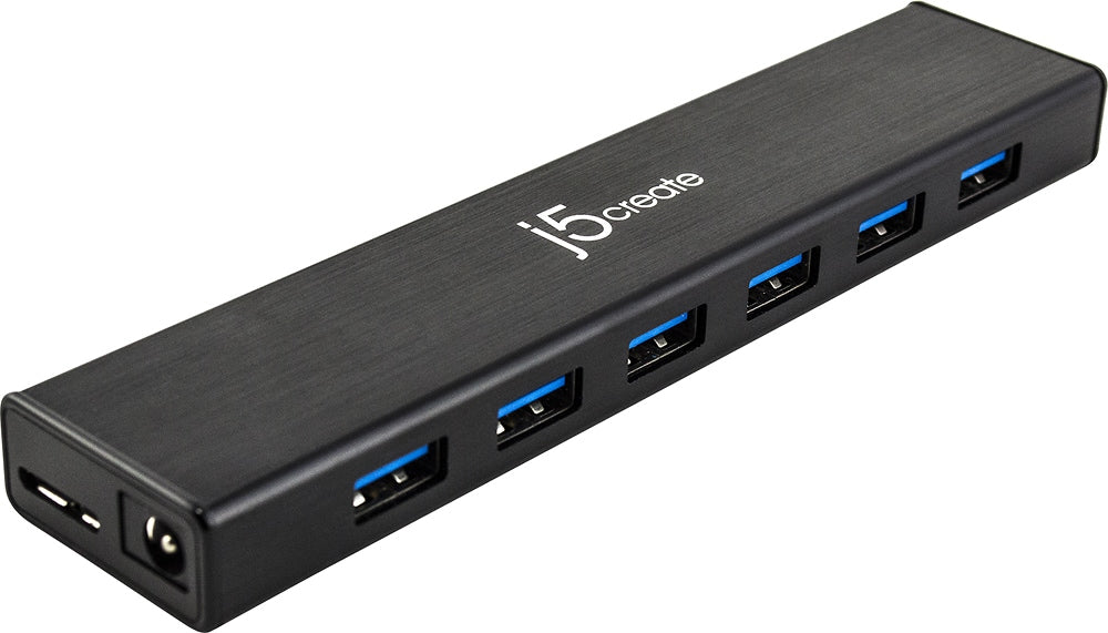 j5create - 7-Port USB 3.0 Hub - Black_2