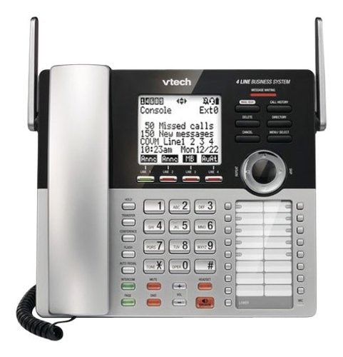 VTech - CM18445 Main Console - DECT 6.0 4-Line Expandable Small Business Office Phone with Answering System - Silver_0