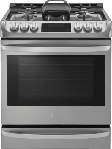 LG - 6.3 Cu. Ft. Self-Cleaning Slide-In Gas Range with ProBake Convection - Stainless steel_0