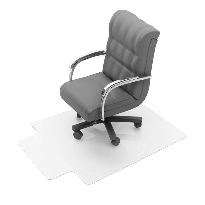Floortex Eco-Friendly Lipped Chair Mat Made from 50% Recycled Enhanced Polymer 36" x 48" for Hard Floor - Clear_4