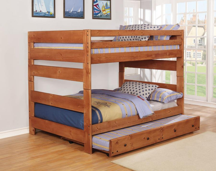 Wrangle Hill Full over Full Bunk Bed Amber Wash_5
