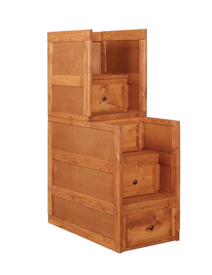 Wrangle Hill 4-drawer Stairway Chest Amber Wash_1