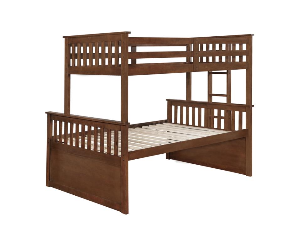 Atkin Twin Extra Long over Queen 3-drawer Bunk Bed Weathered Walnut_3