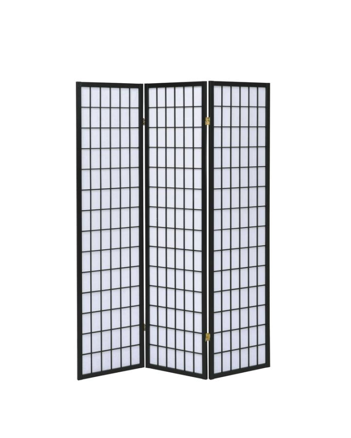 3-panel Folding Screen Black and White_3