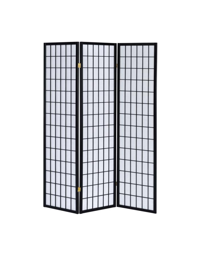 3-panel Folding Screen Black and White_2