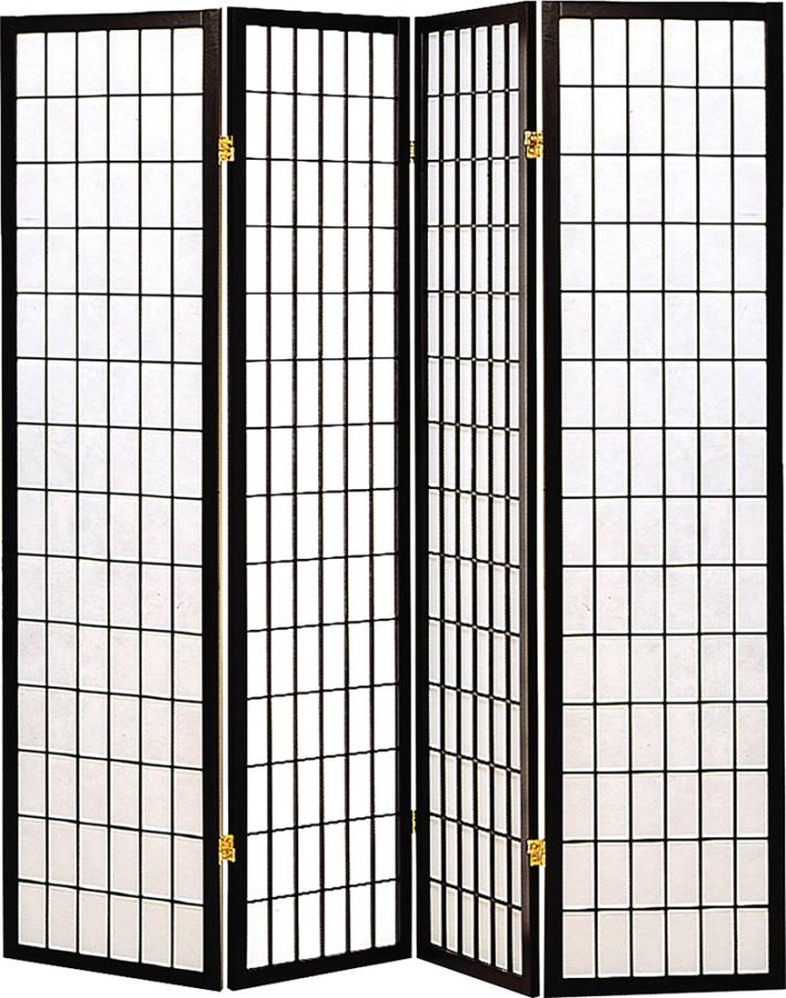 4-panel Folding Screen Black and White_2