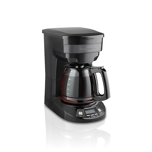 12 Cup Programmable Coffeemaker Black & Stainless Steel_0