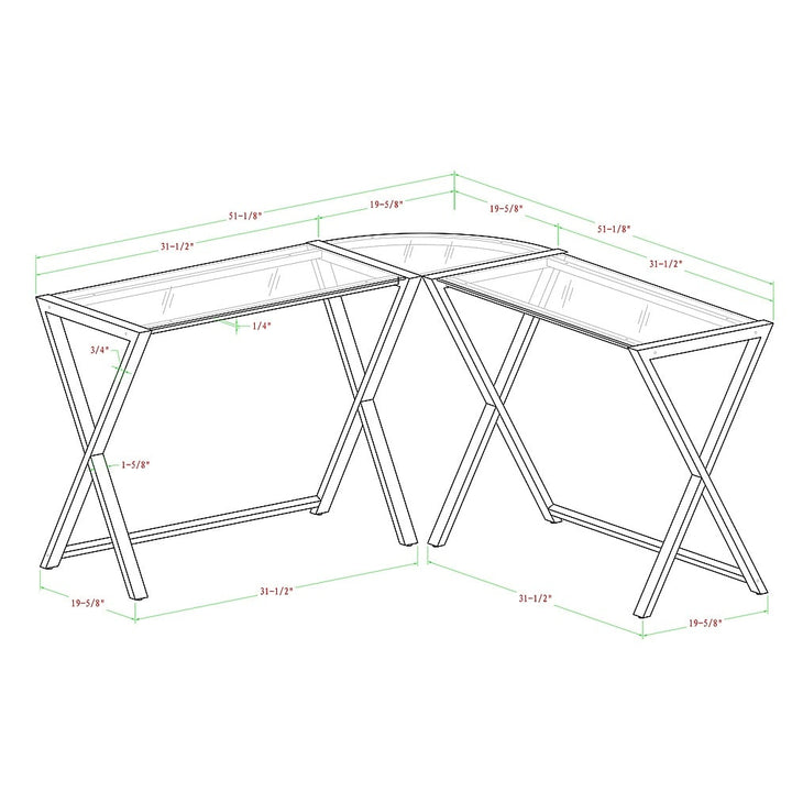 Walker Edison - L-Shaped Modern Glass Computer Desk - White_5