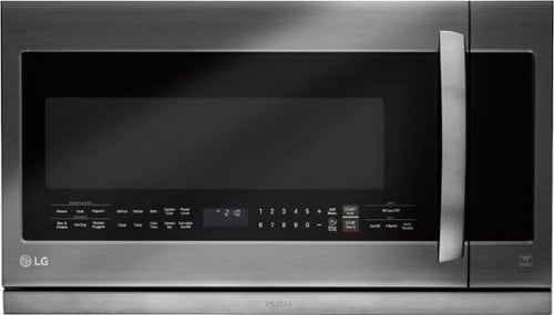 LG - 2.2 Cu. Ft. ExtendaVent 2.0 Over-the-Range Microwave with Sensor Cooking - Black stainless steel_0