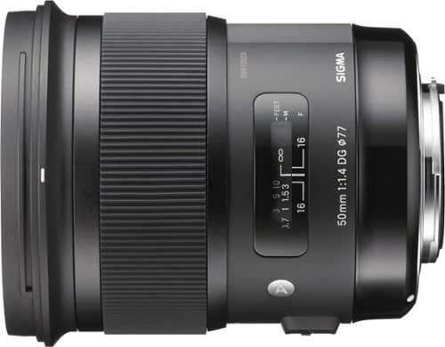 Sigma - 50mm f/1.4 Art DG HSM Lens for Nikon SLR Cameras - Black_0