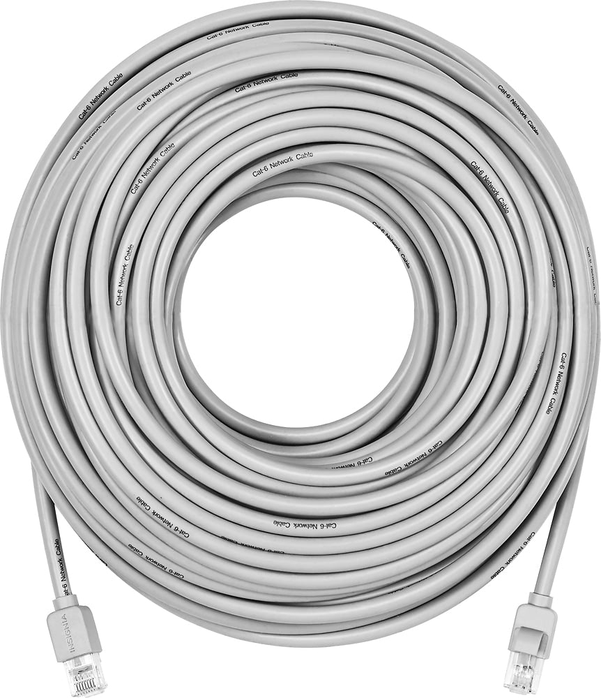 Insignia™ - 100' Cat-6 Ethernet Cable - Gray_1