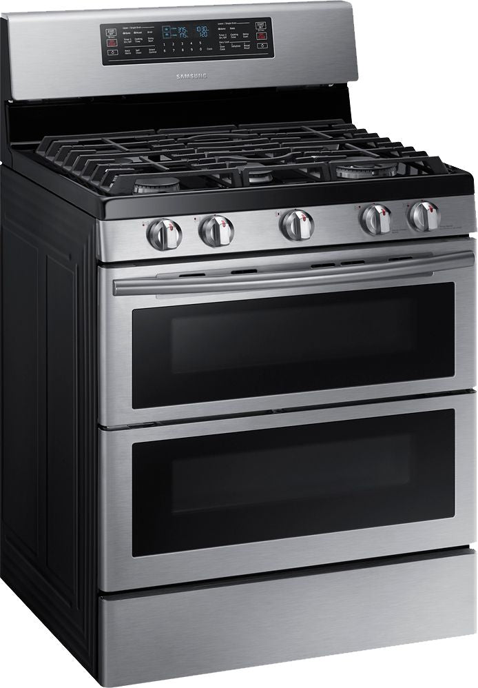 Samsung - Flex Duo™ 5.8 Cu. Ft. Self-Cleaning Freestanding Gas Convection Range - Stainless steel_2