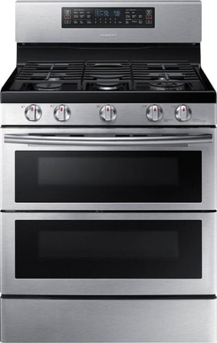 Samsung - Flex Duo™ 5.8 Cu. Ft. Self-Cleaning Freestanding Gas Convection Range - Stainless steel_0
