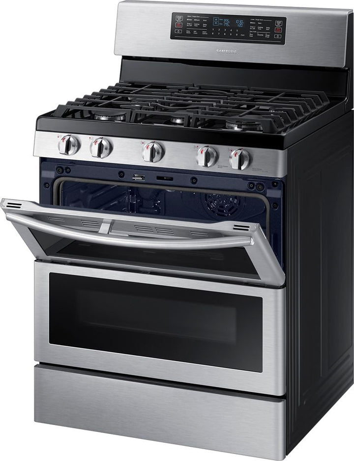 Samsung - Flex Duo™ 5.8 Cu. Ft. Self-Cleaning Freestanding Gas Convection Range - Stainless steel_5
