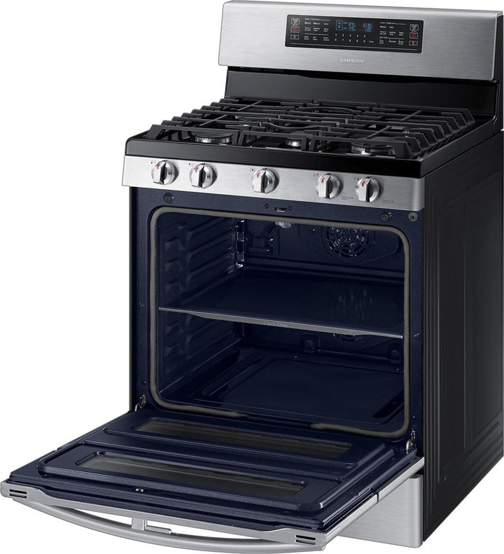Samsung - Flex Duo™ 5.8 Cu. Ft. Self-Cleaning Freestanding Gas Convection Range - Stainless steel_4