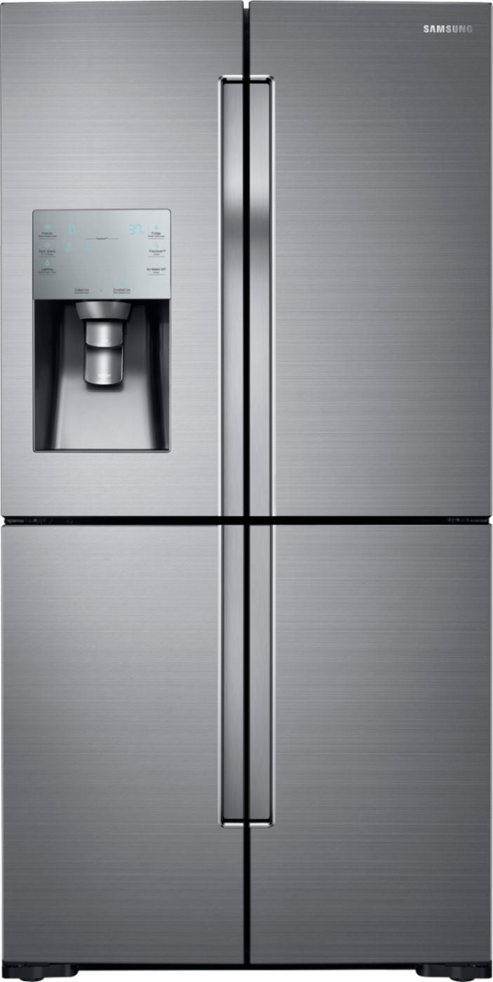 Samsung - 28.1 Cu. Ft. 4-Door Flex French Door  Fingerprint Resistant Refrigerator - Stainless steel_0