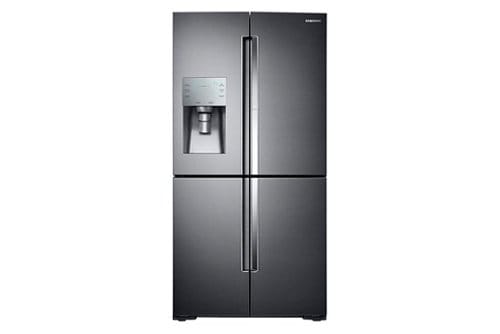Samsung - 27.8 Cu. Ft. 4-Door Flex French Door Fingerprint Resistant Refrigerator with Food ShowCase - Black stainless steel_0